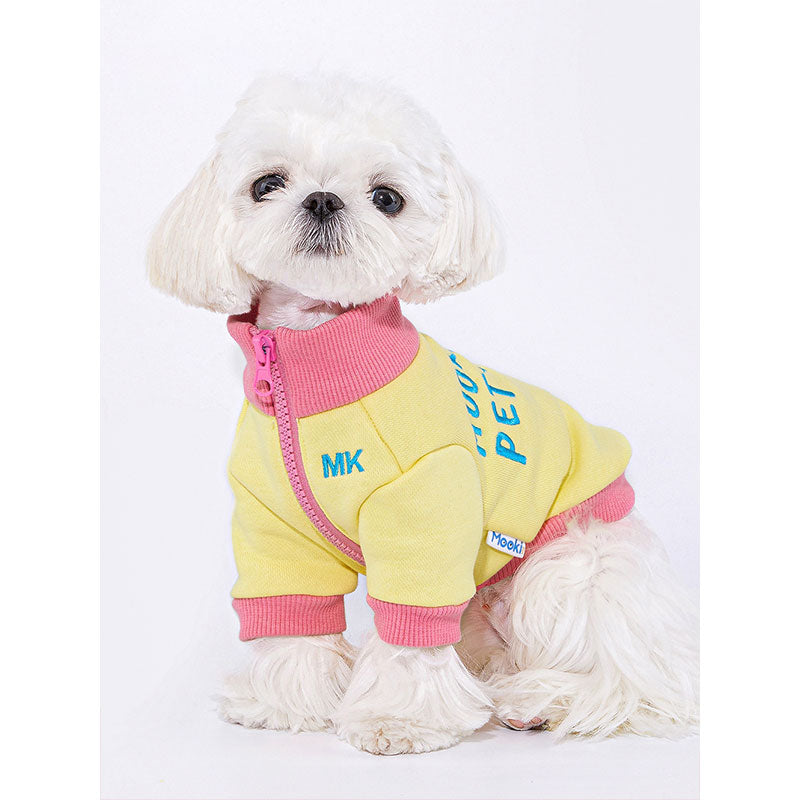 Dog Hoodie Yellow Pink Dog Cloth