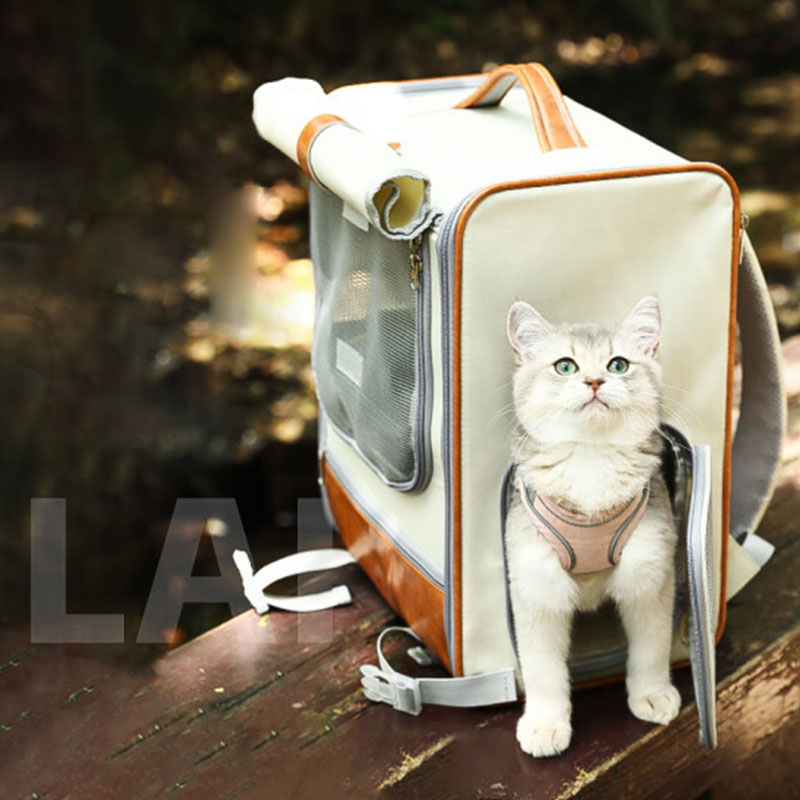 Portable Cat Backpack Carrier - Breathable Design for Cats Under 10kg & Small Dogs