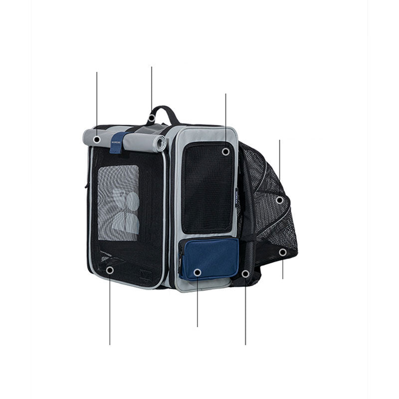 Expandable Cat Backpack Carrier with Breathable Mesh and Spacious Design