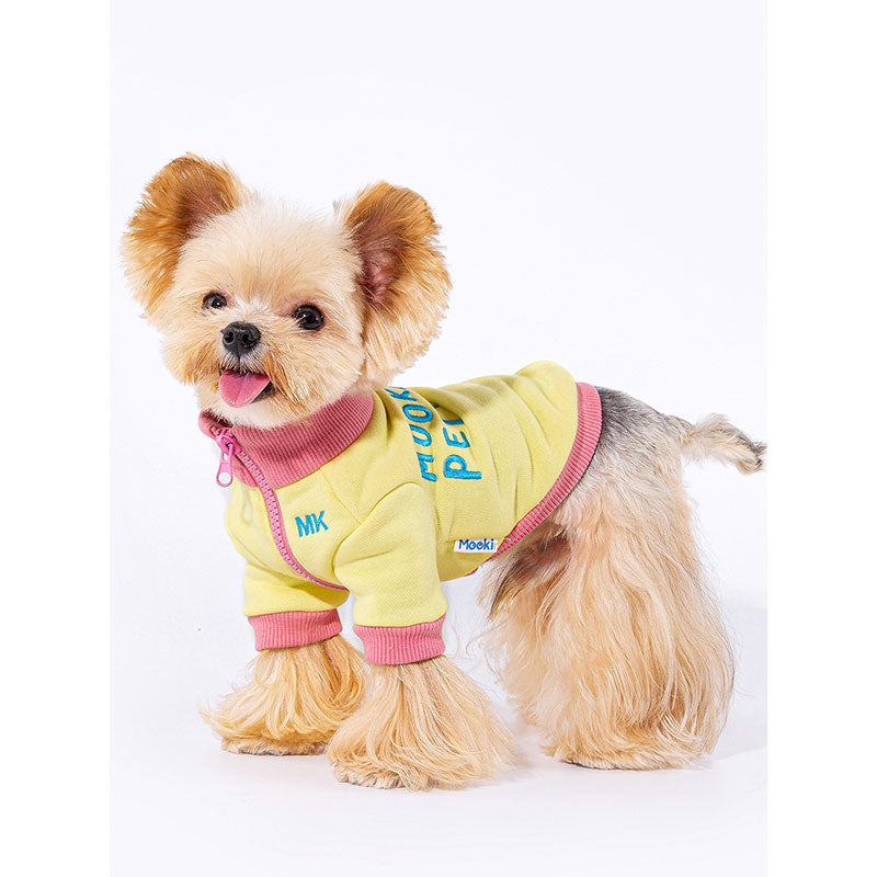 Dog Hoodie Yellow Pink Dog Cloth
