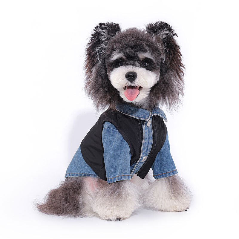 Dog Denim Jacket Detachable