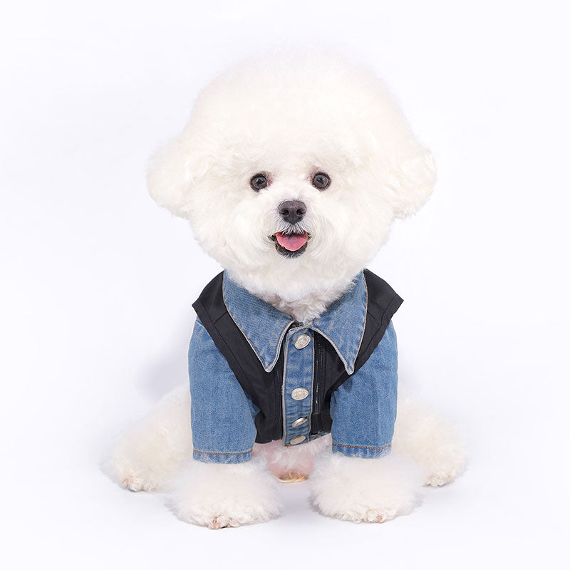 Dog Denim Jacket Detachable