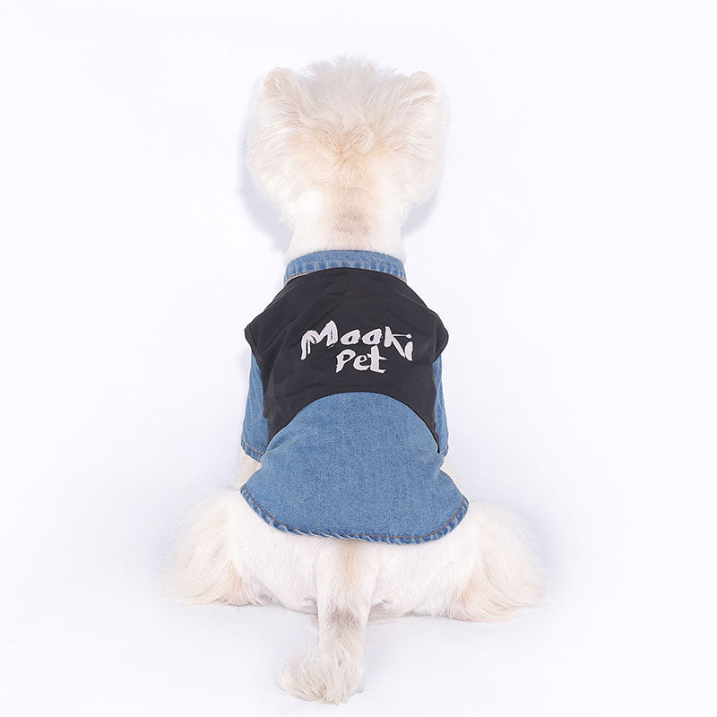 Dog Denim Jacket Detachable