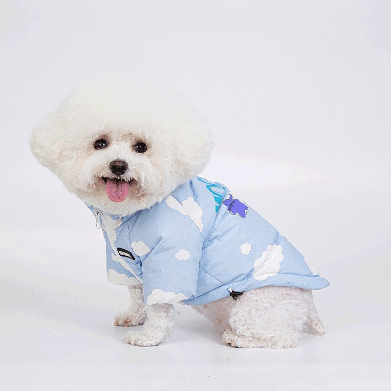 Dog Jacket For Winer Blue Down Coat