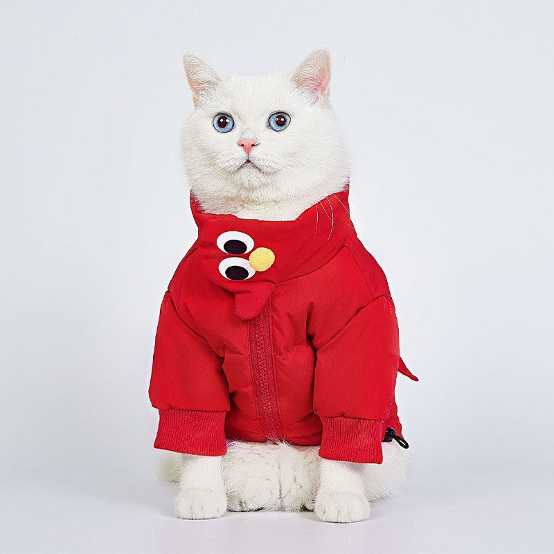 Dog Jacket For Winer Red Down Coat