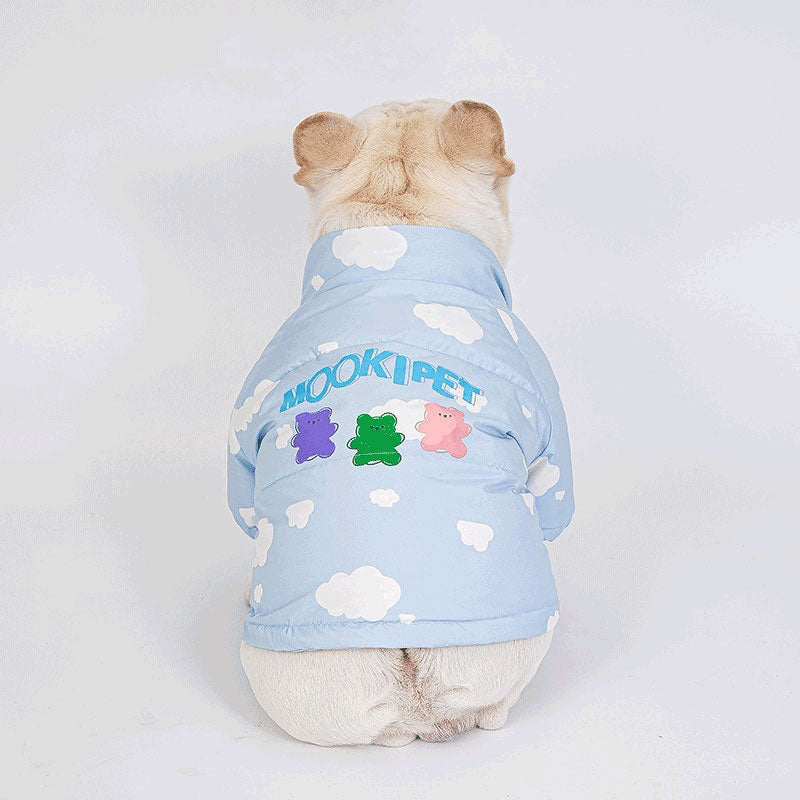 Dog Jacket For Winer Blue Down Coat