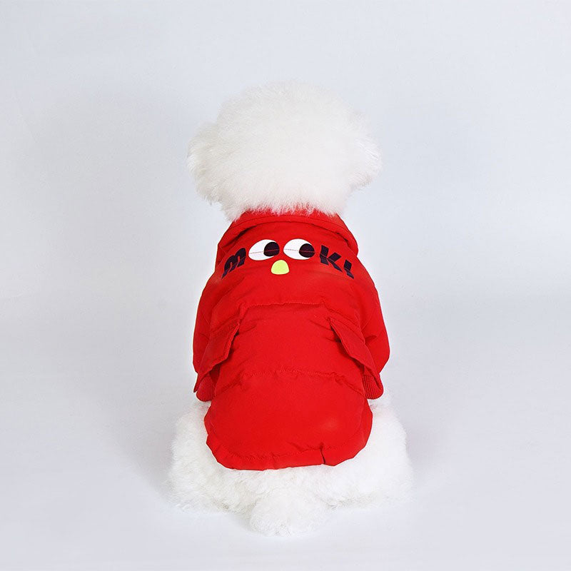 Dog Jacket For Winer Red Down Coat