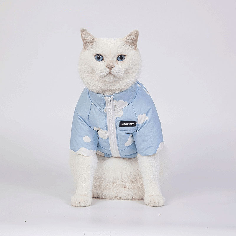 Dog Jacket For Winer Blue Down Coat