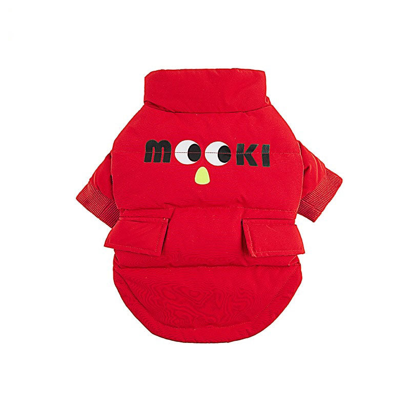 Dog Jacket For Winer Red Down Coat