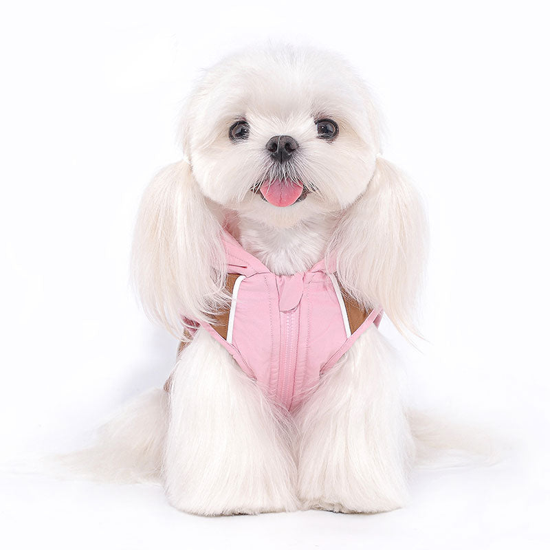 Dog Jacket Hooded Cotton Vest