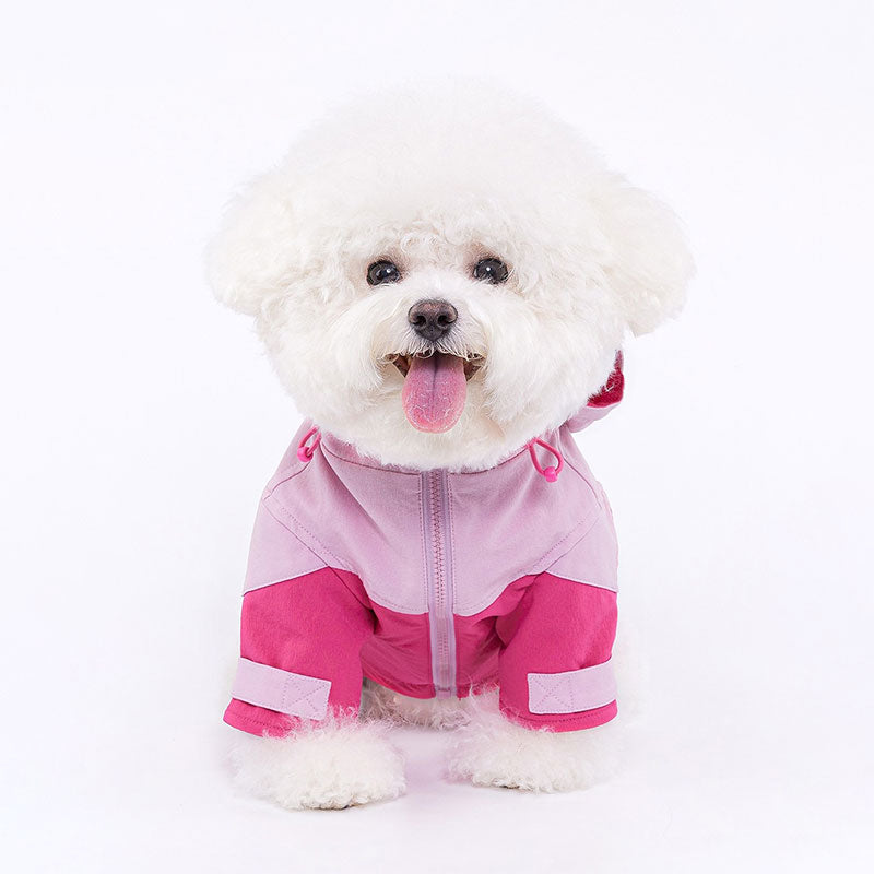 Dog Jacket Pink Rain Coat Pet Cloth