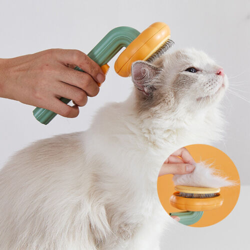 Pet Pumpkin Brush Pet Grooming Self Cleaning Slicker Brush