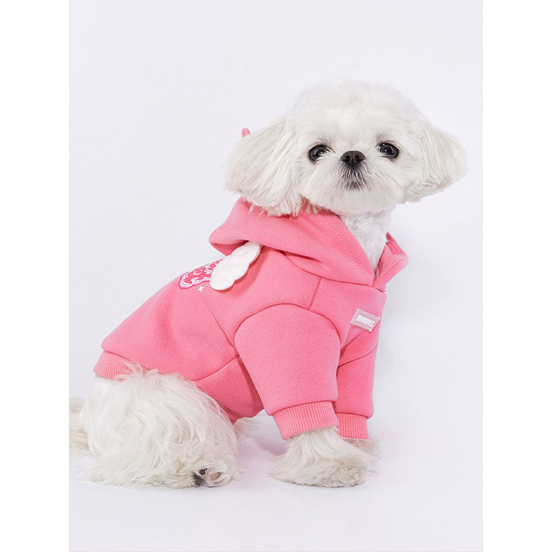 Dog Hoodie Pink Cloth For Small Dog