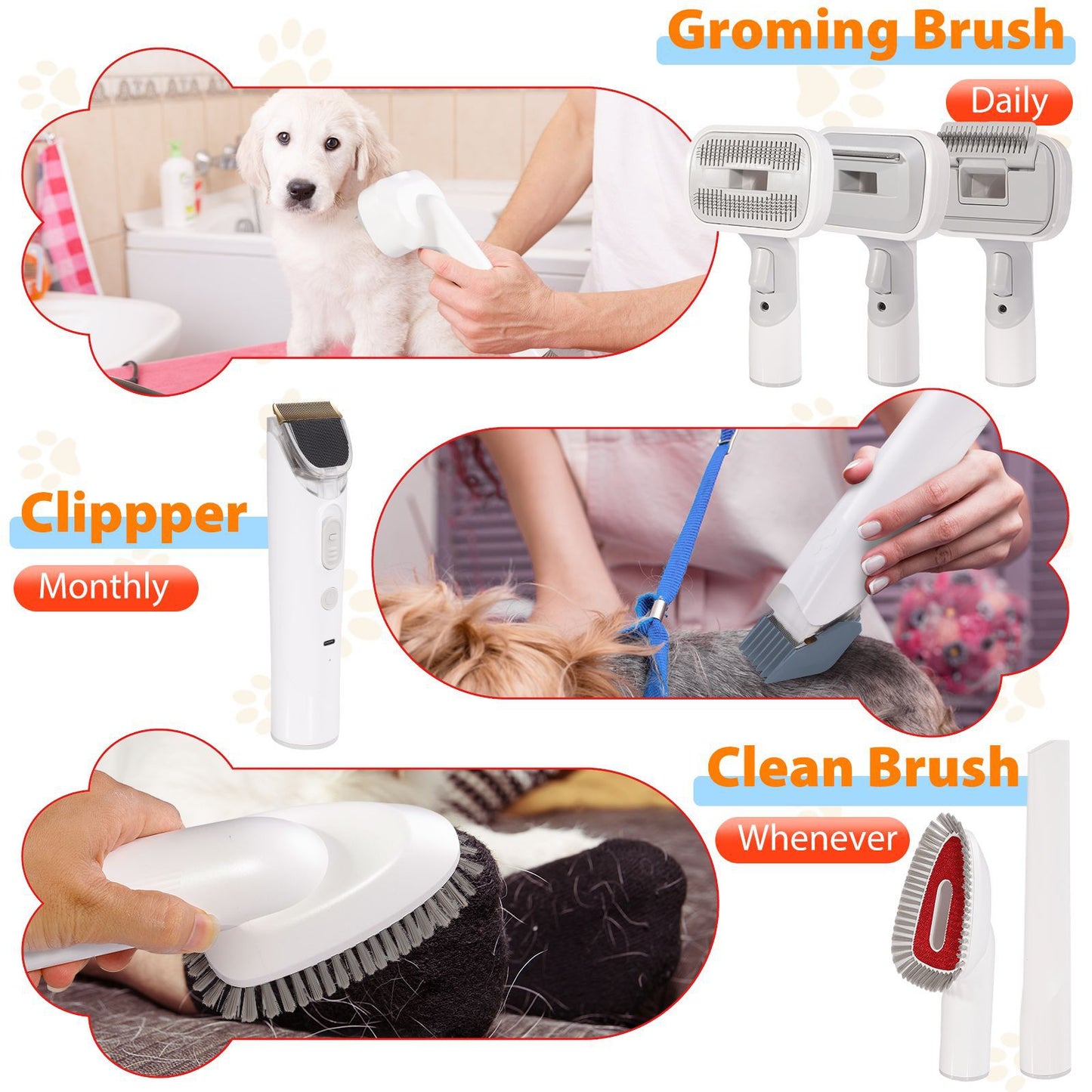 Multifunctional Grooming and Pet Dust Suction Integrated Machine Set