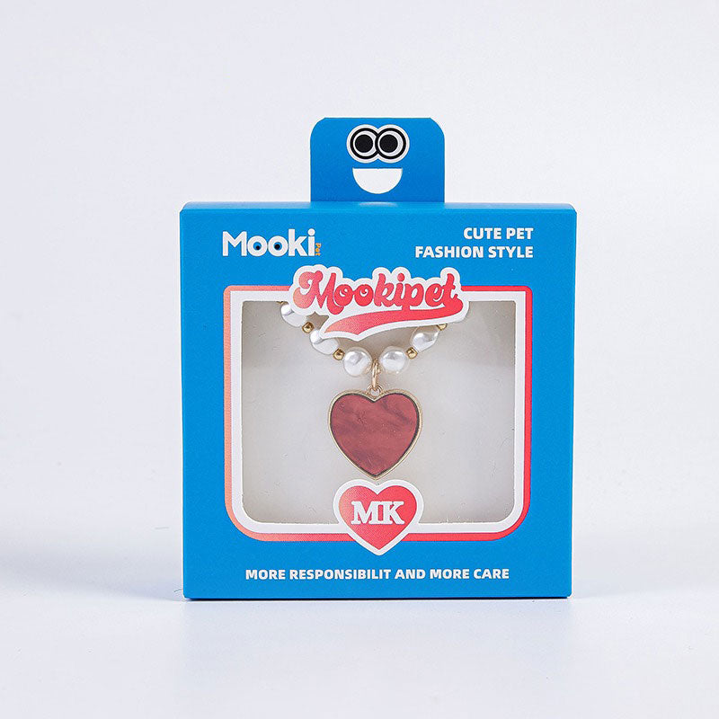 Heart pearl necklace