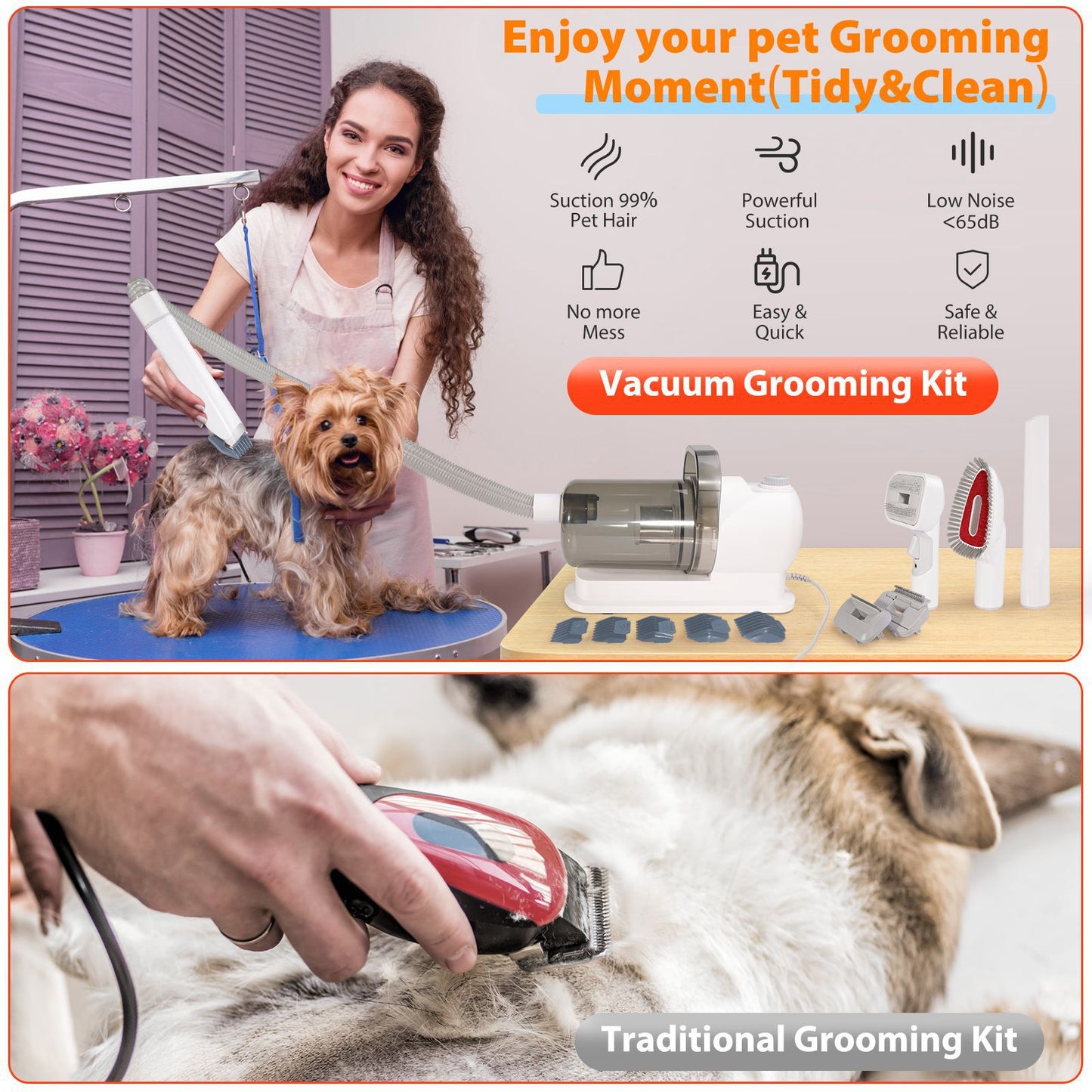 Multifunctional Grooming and Pet Dust Suction Integrated Machine Set