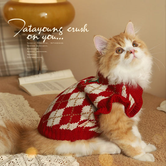 Cat Christmas Sweater Diamond Embroidery