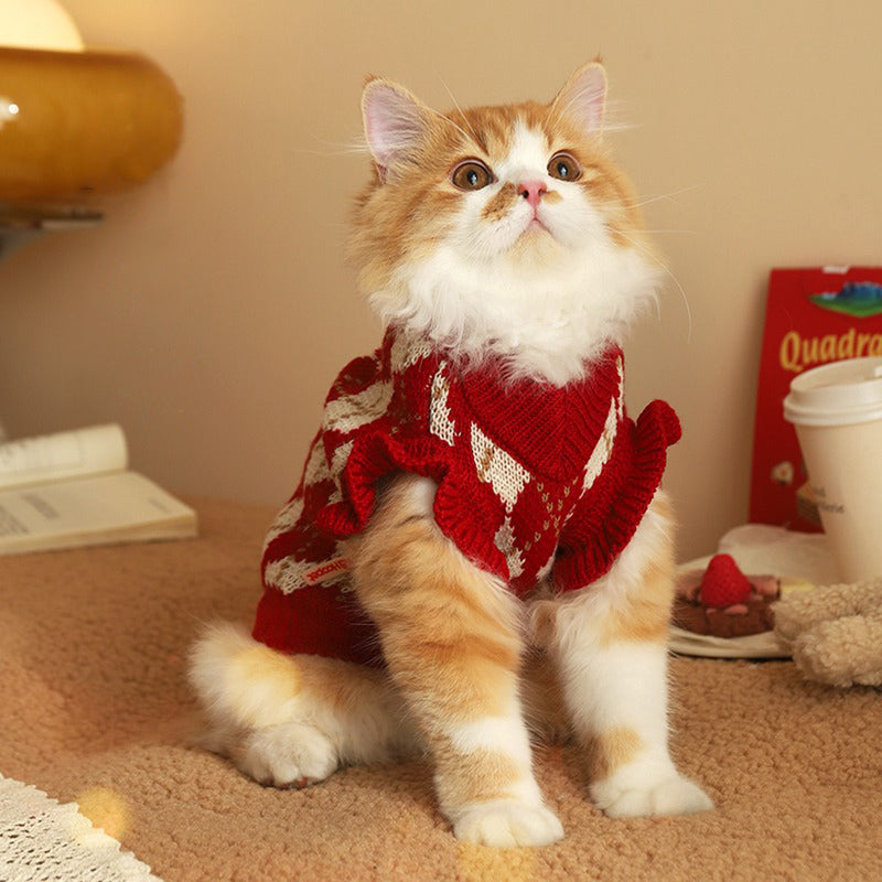 Cat Christmas Sweater Diamond Embroidery