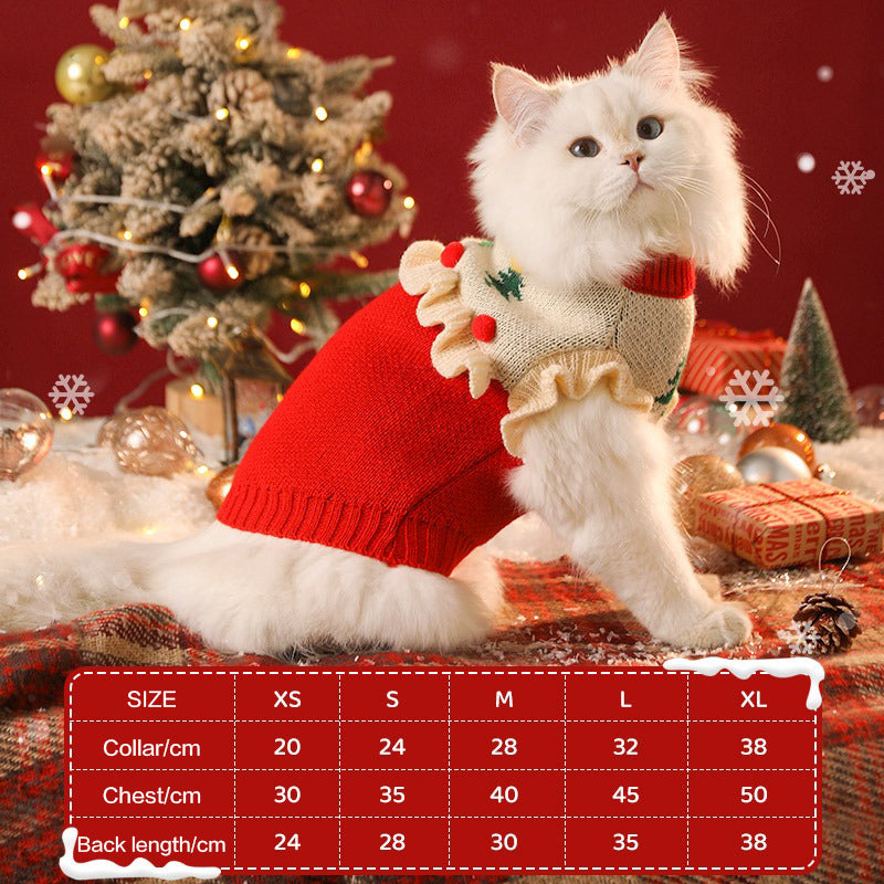 Cat Christmas Sweater Snow Man