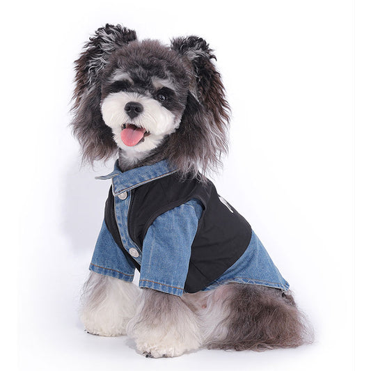 Dog Denim Jacket Detachable