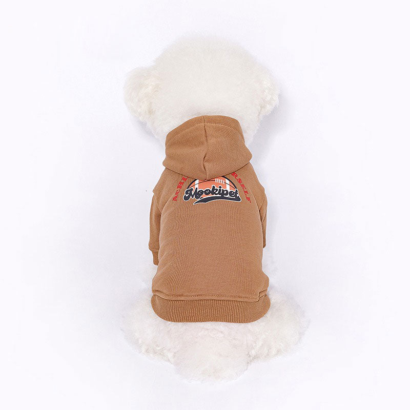 Dog Hoodie Brown Dog Cloth For Bichon Schnauzer French Bulldog