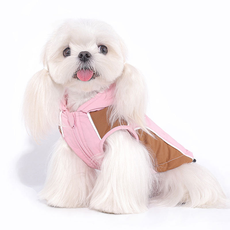 Dog Jacket Hooded Cotton Vest