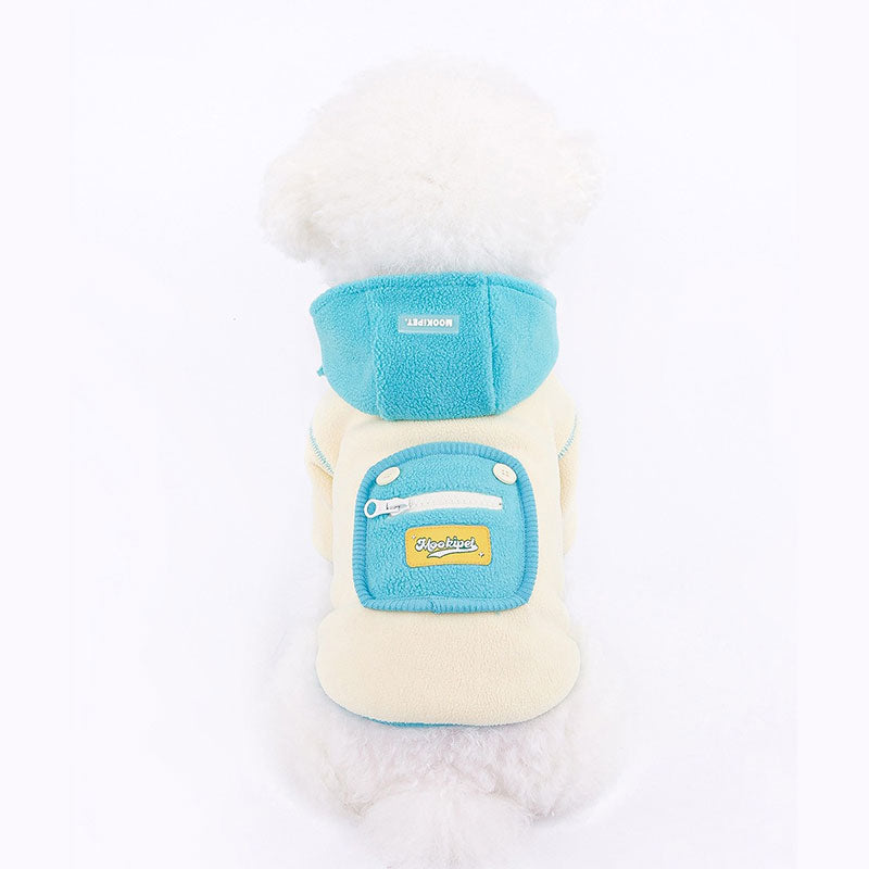 Dog Jacket Pet Hat Removeable Cloth For Winter