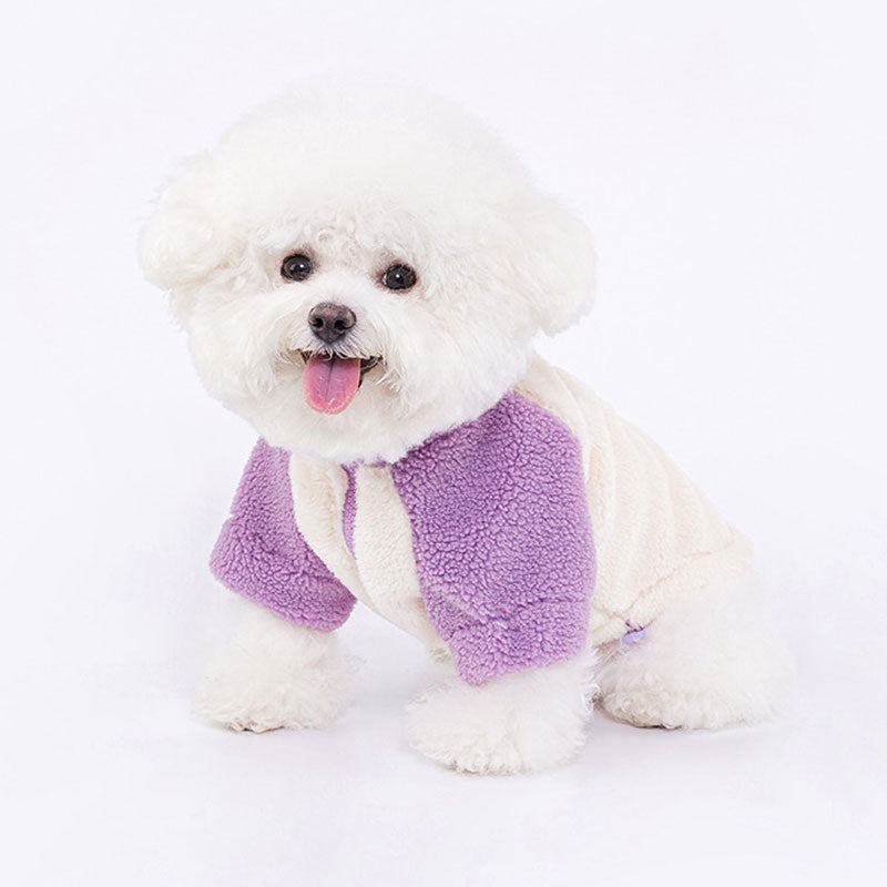 Dog Jacket Pet Winter Purple Coat