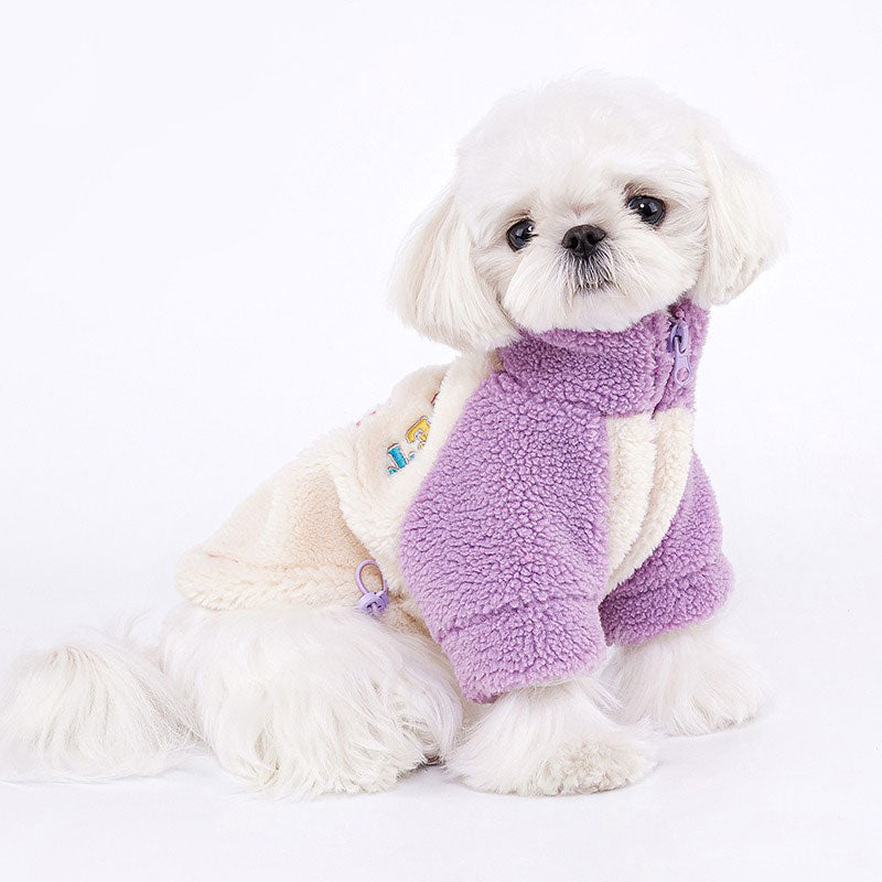 Dog Jacket Pet Winter Purple Coat