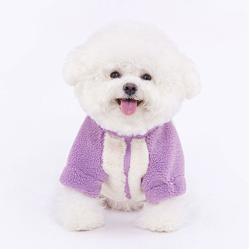 Dog Jacket Pet Winter Purple Coat