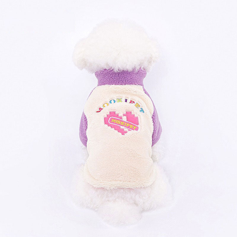 Dog Jacket Pet Winter Purple Coat