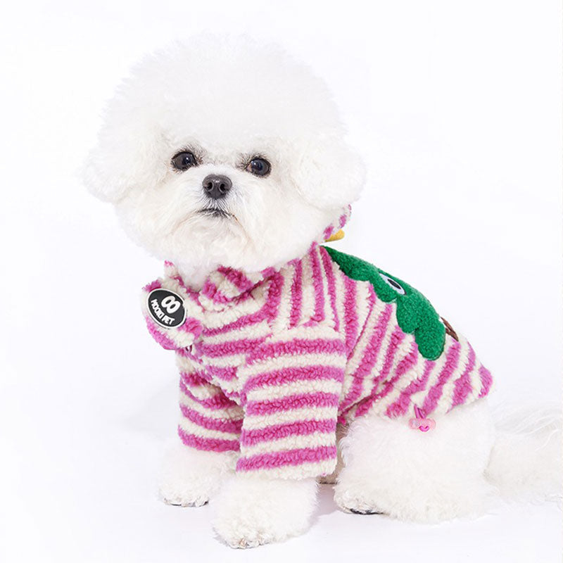 Dog Jacket Pet Winter Rose Red Coat