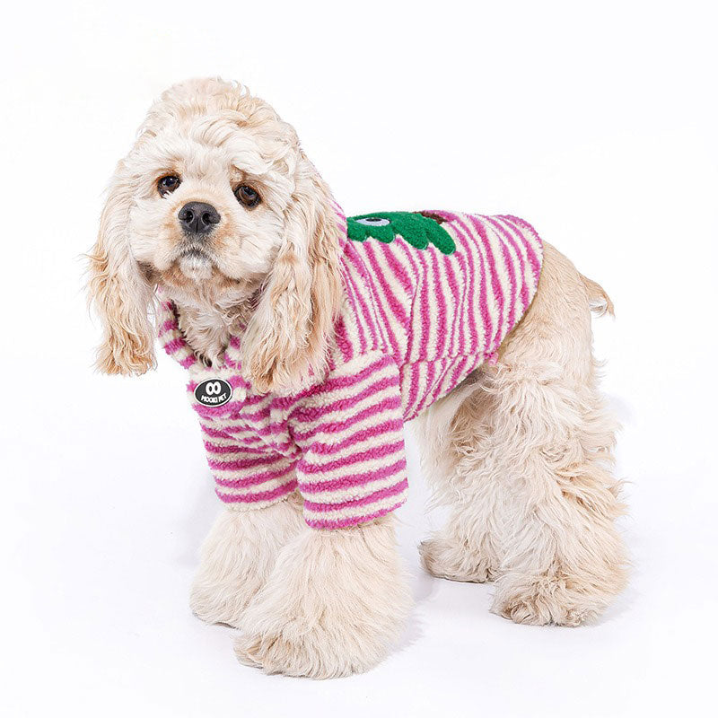 Dog Jacket Pet Winter Rose Red Coat