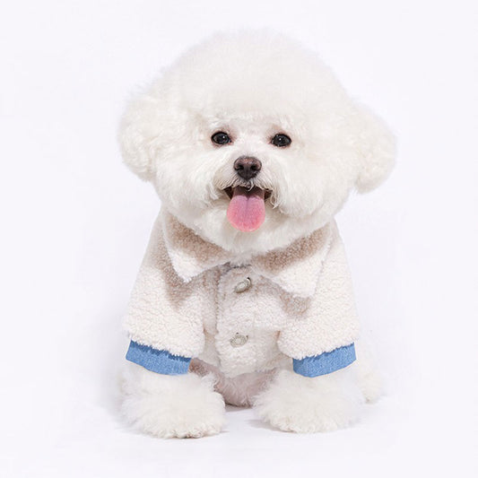 Dog Jacket Pet Winter White Coat