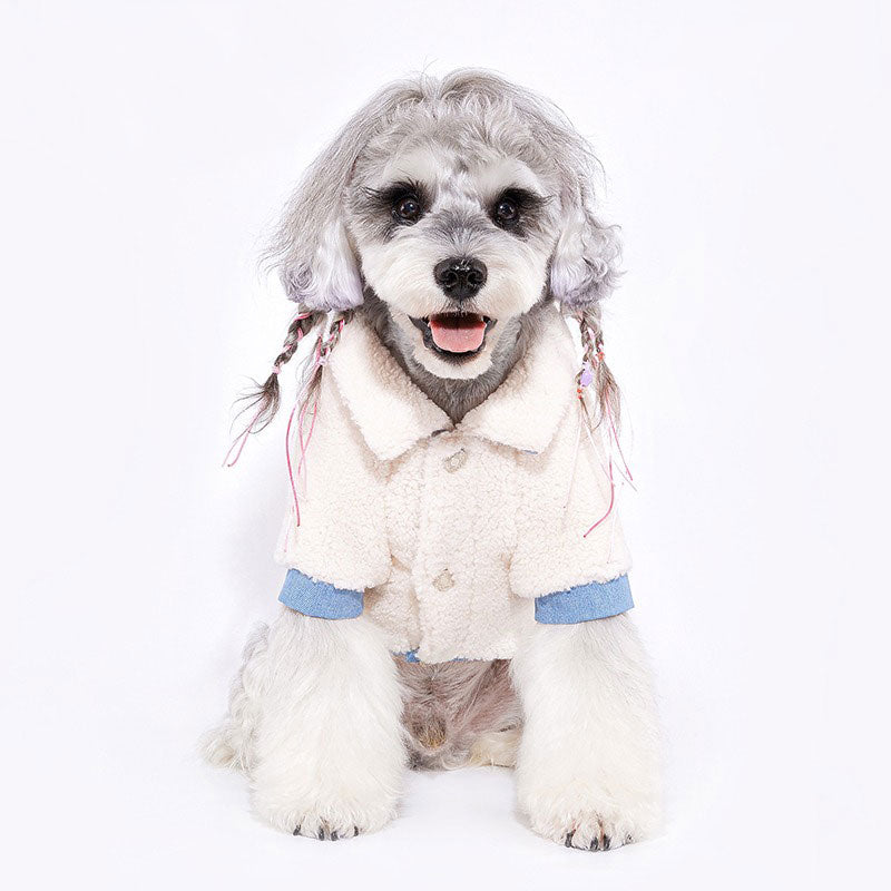 Dog Jacket Pet Winter White Coat