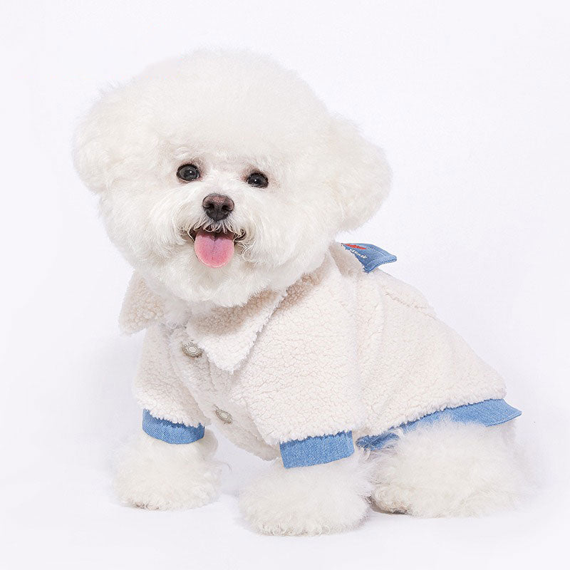 Dog Jacket Pet Winter White Coat