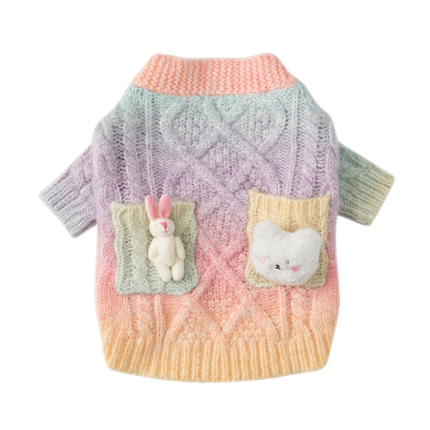 Knit Dog Cat Sweater - Cute Rabbit and Bear