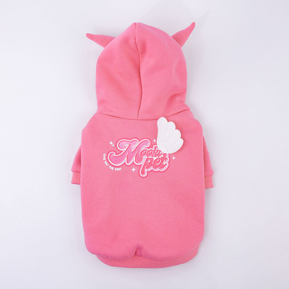 Dog Hoodie Pink Cloth For Small Dog